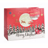 Giftrite Large Horizontal Christmas Paper Gift Bags with Handles & Gift Tags, 13" x 10" x 5", | Wholesale