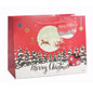 Giftrite Large Horizontal Christmas Paper Gift Bags with Handles & Gift Tags, 13" x 10" x 5", | Wholesale