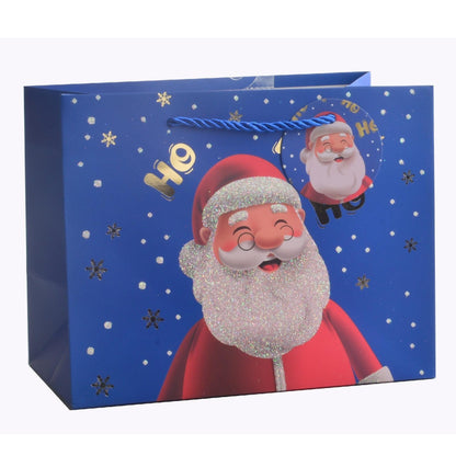 Giftrite Large Horizontal Christmas Paper Gift Bags with Handles & Gift Tags, 13" x 10" x 5", | Wholesale