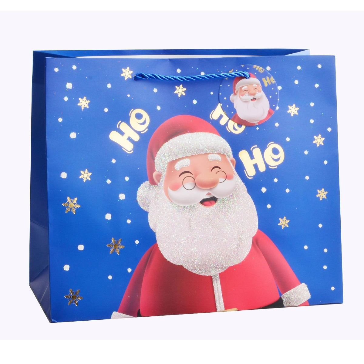 Giftrite Medium Horizontal Christmas Paper Gift Bags with Handles & Gift Tags, 9" x 7" x 4", Assorted | Wholesale