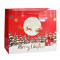 Giftrite Medium Horizontal Christmas Paper Gift Bags with Handles & Gift Tags, 9" x 7" x 4", Assorted | Wholesale