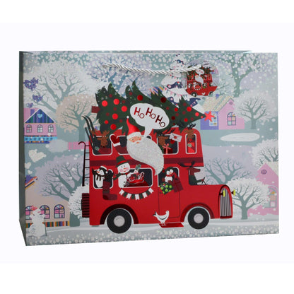 Giftrite Extra Large Horizontal Christmas Paper Gift Bags with Handles & Gift Tags, 18" x 13" x 4", Assorted | Wholesale