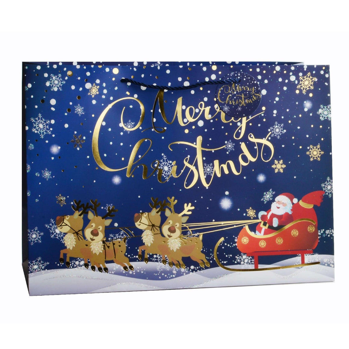 Giftrite Extra Large Horizontal Christmas Paper Gift Bags with Handles & Gift Tags, 18" x 13" x 4", Assorted | Wholesale