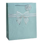 Giftrite Large Embossed Floral Paper Gift Bags with Ribbon Bow Accent & Gift Tags, 13" x 10" x 5", Assorted Colors | Wholesale