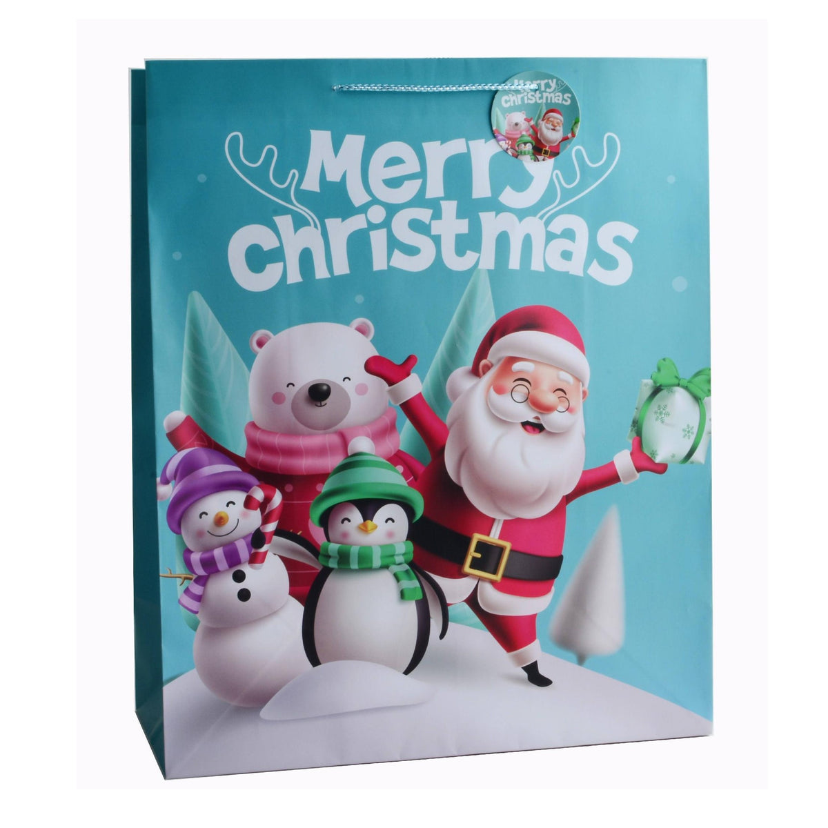 Giftrite Jumbo Christmas Paper Gift Bags with Handles & Gift Tags, 19" x 16" x 7" , Assorted | Wholesale