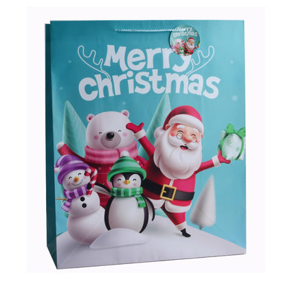 Giftrite Jumbo Christmas Paper Gift Bags with Handles & Gift Tags, 19" x 16" x 7" , Assorted | Wholesale