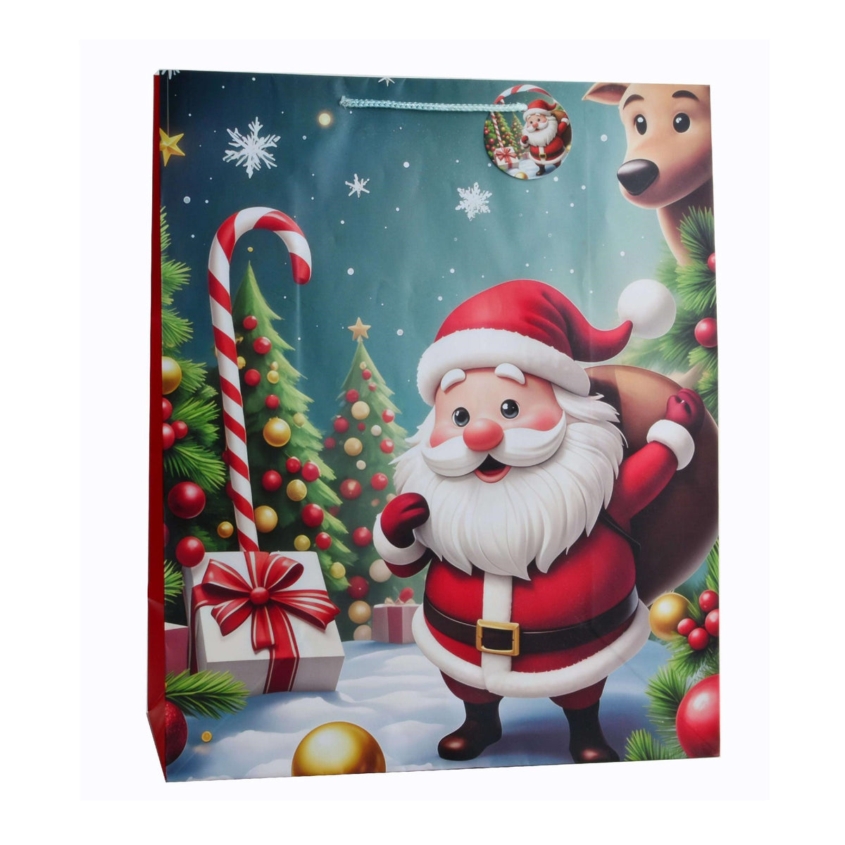 Giftrite Jumbo Christmas Paper Gift Bags with Handles & Gift Tags, 19" x 16" x 7" , Assorted | Wholesale