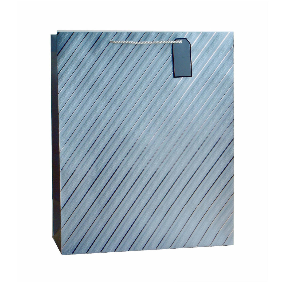 Giftrite Jumbo Foil Metallic Striped Paper Gift Bags with Handles & Gift Tags, 19" x 16" x 8", | Wholesale