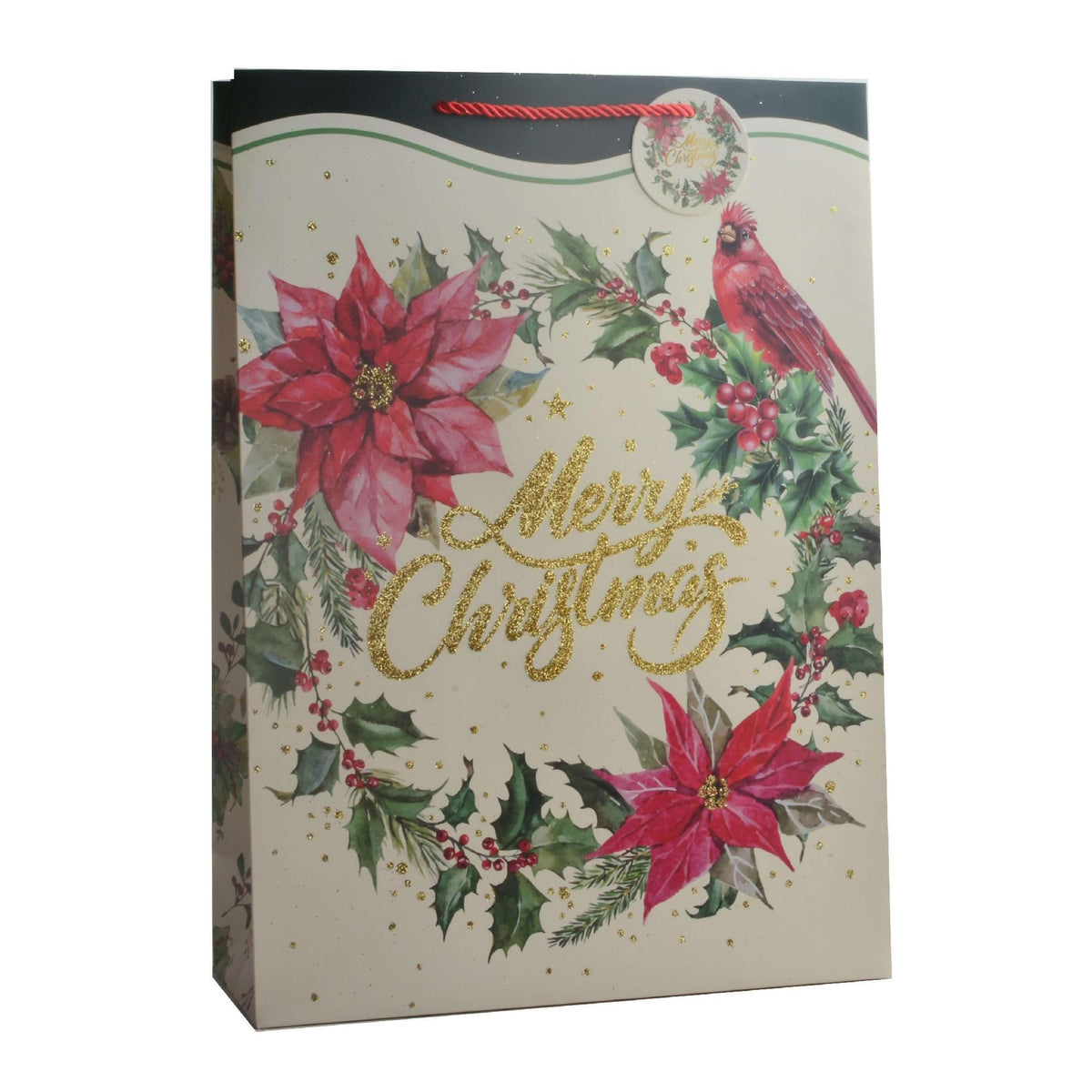 Giftrite 13" x 10" x 5" Large Christmas Gift Bags with Handles & Gift Tags (Assorted Designs) | Wholesale