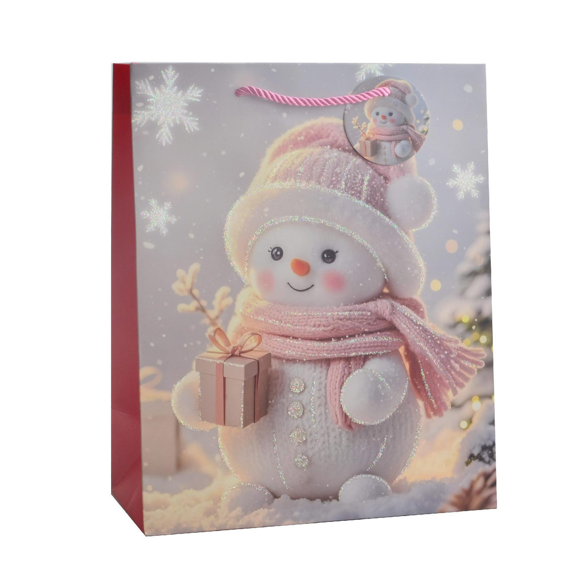 Giftrite 13" x 10" x 5" Large Christmas Gift Bags with Handles & Gift Tags (Assorted Designs) | Wholesale