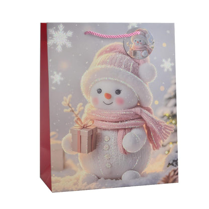 Giftrite 13" x 10" x 5" Large Christmas Gift Bags with Handles & Gift Tags (Assorted Designs) | Wholesale