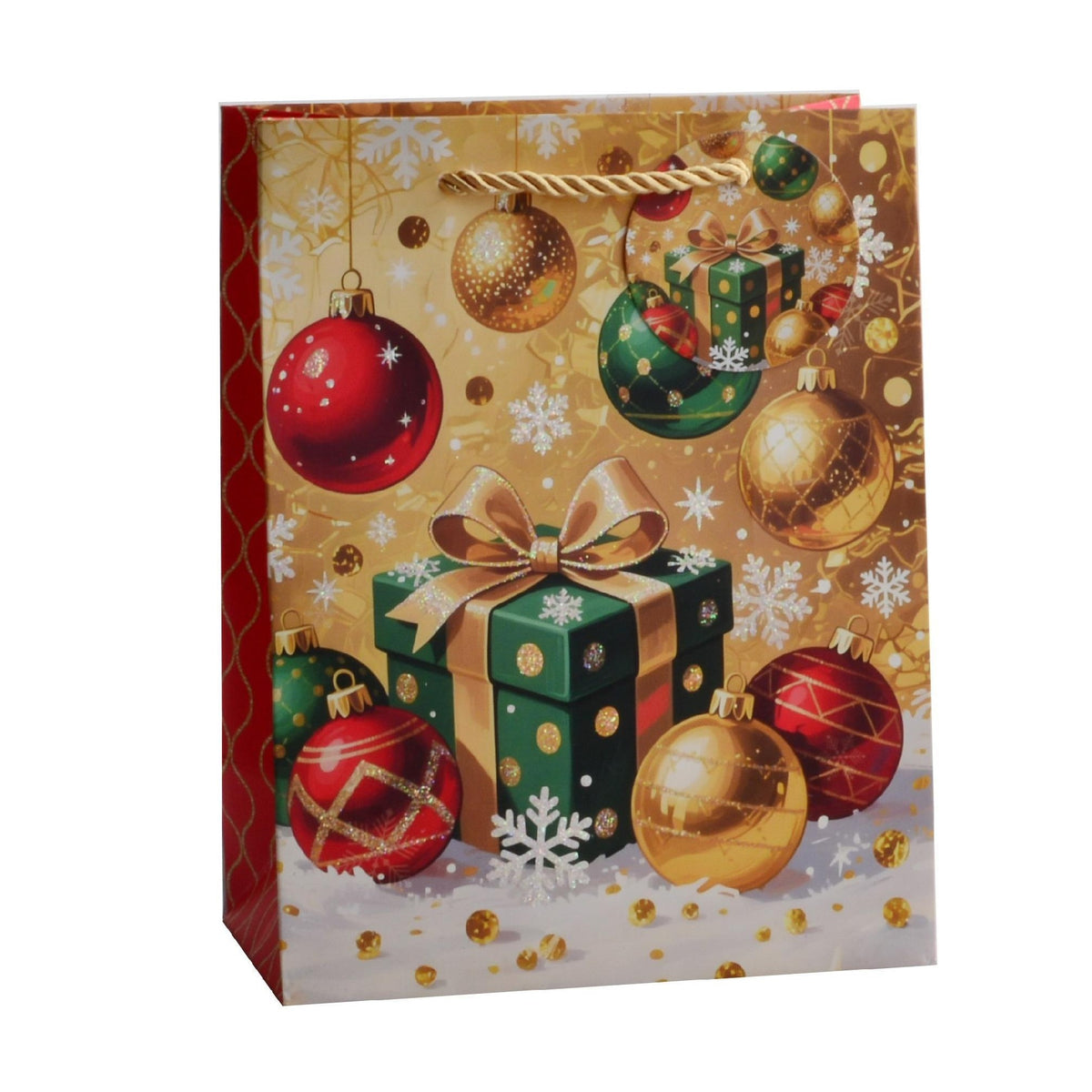 Giftrite 9" x 7" x 4" Medium Christmas Gift Bags with Handles & Gift Tags (Assorted Designs) | Wholesale
