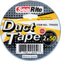 A roll of SealRite silver duct tape with 50 yards length and 2 inches width, featuring good adhesion and high tensile strength, made in Taiwan.